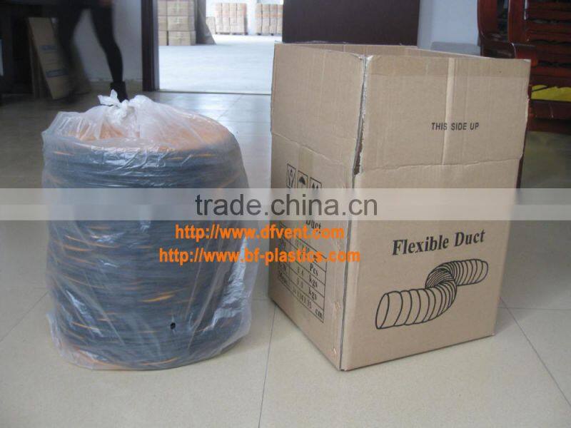 orange pvc fire resistant flexible air ducting with carry bag