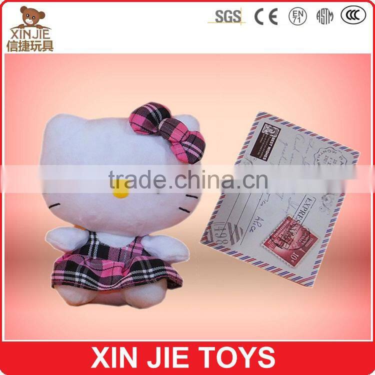 best selling plush hello kitty keychain custom good quality soft animal keychain toy
