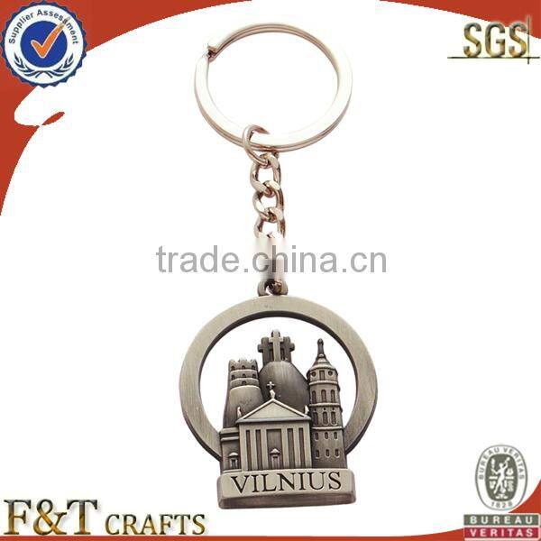 high quality new design snowflake custom cut out metal keychain