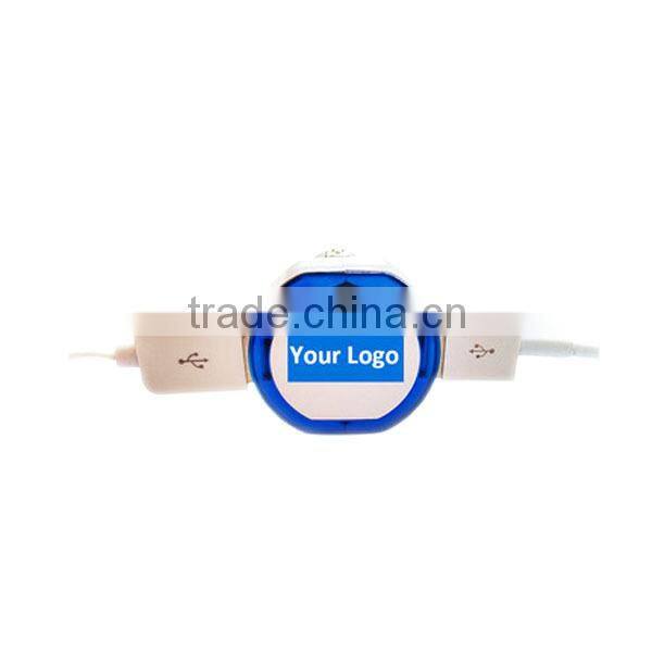 5v 2.1a 2.5a dual port usb car charger with twin socket cigarette lighter adapter for ipad iphone mp3 mp4 sumsung mobile phone