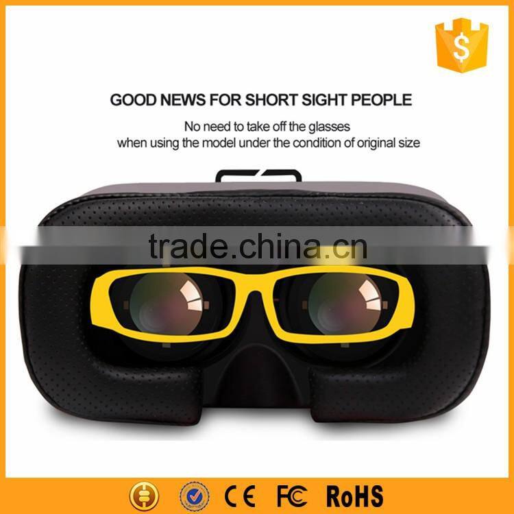 Plastic 3d glasses vr headset with head strap for mobile phone