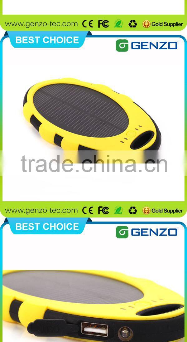 Best selling !!! China manufcturer Portable 5000mah solar power bank for mobile phone
