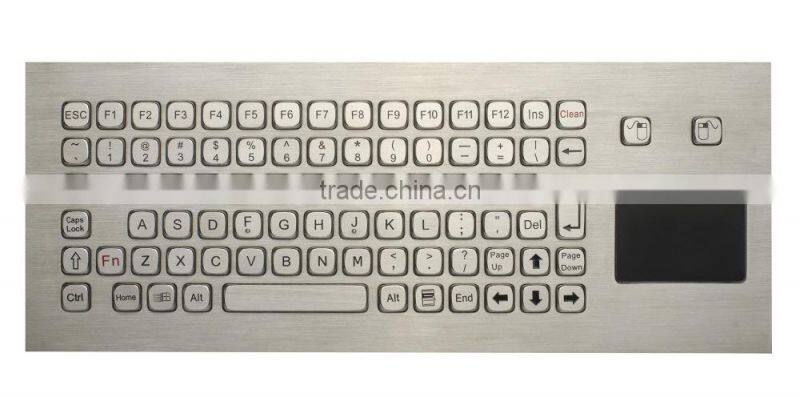 Full funtionalities IP65 with trackball integrated Metal Keyboard