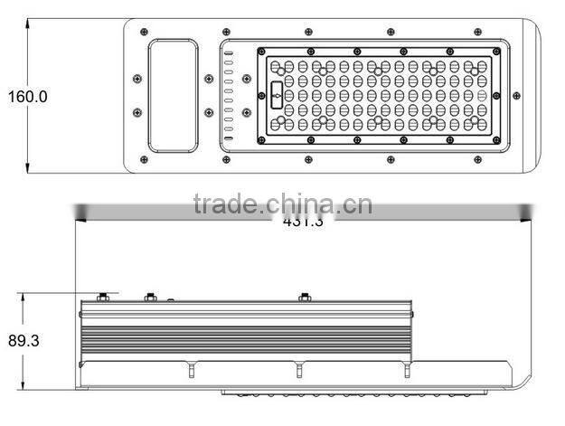 Slim Integral Housing 90W LED Street Light