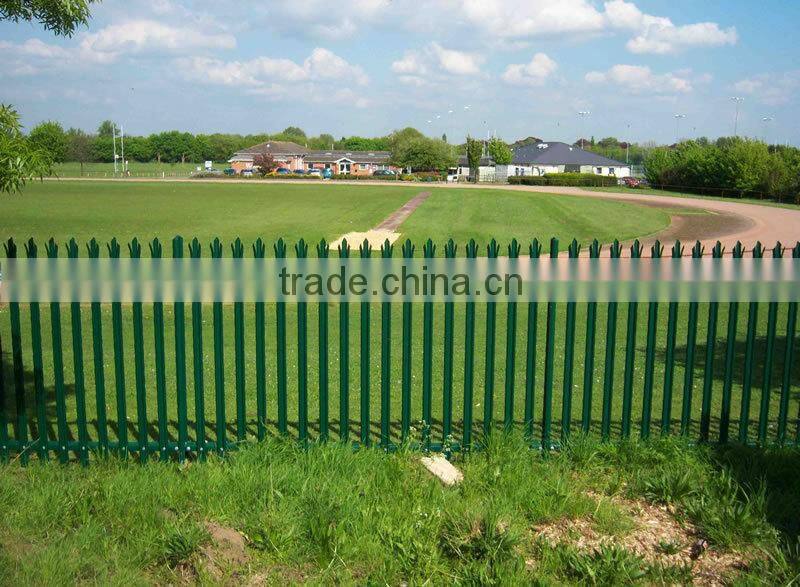 PVC coated Metal Steel tubular palisade Fencing