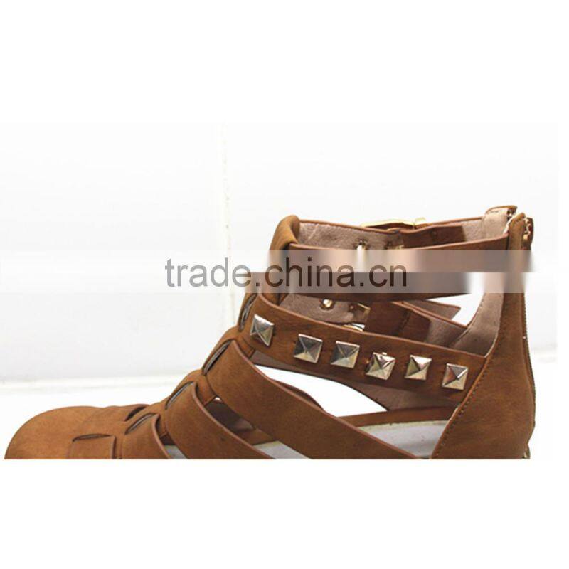 Women Spike Shoes Studded Rivet High top Flat shoes