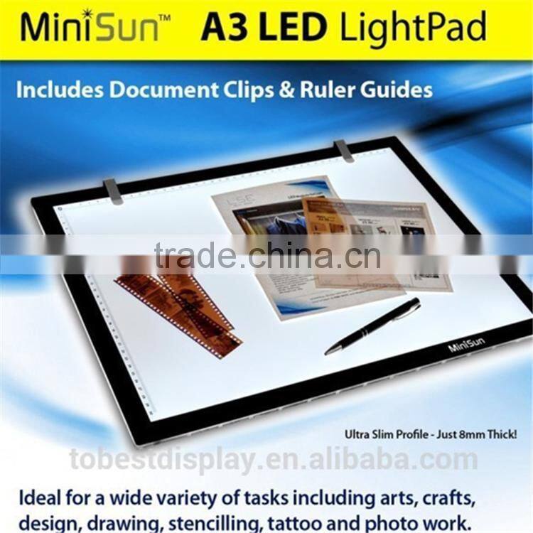 High quality acrylic illuminated sign board, illuminated picture frames