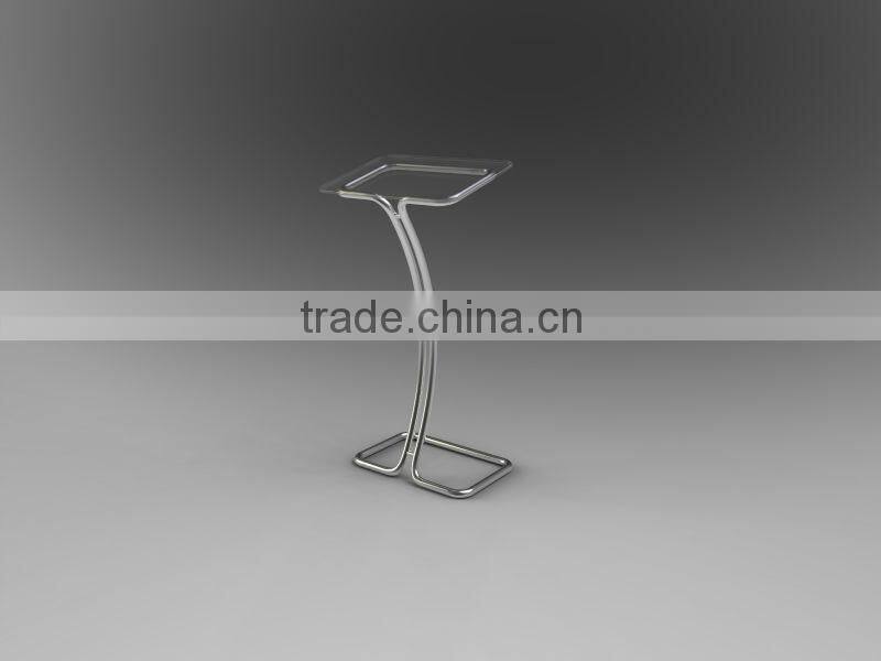 Brief and elegant lectern with metal rack