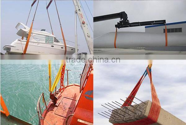 15T Soft lifting pet Heavy-lift sling, polyester round sling for lifting wooden crate and pallets