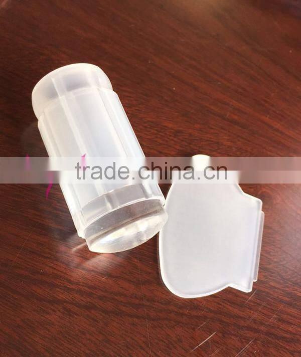 2016 Milky White New 2.8CM Transparent Stamp Nail Art Clear Jelly Stamper Scraper Tool Set Manicure Polish Stamp Image Tool Kit