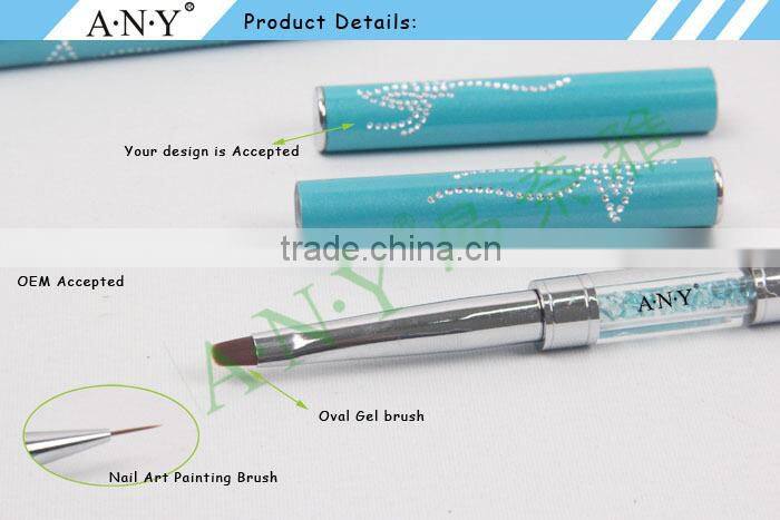 ANY Nail UV Gel Art Paiting Design Rhinestone Two Way Nail Brush Japan Style