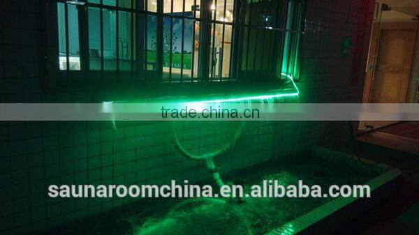 SS304 LED waterfall for pool water landscaping