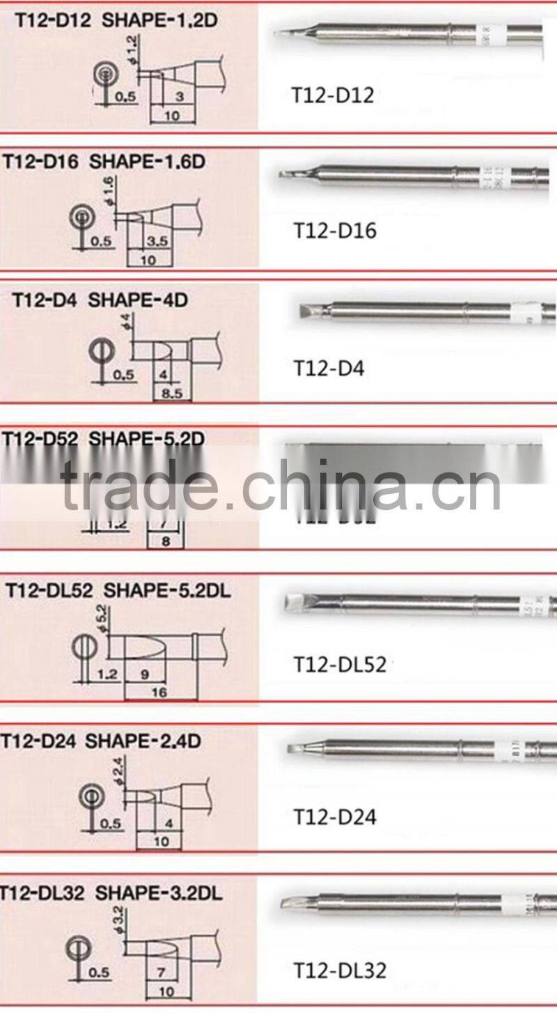 Lead Free Hakko T12 Soldering Iron Bits Solder Tips for FX-951 FX-952 Soldering Station