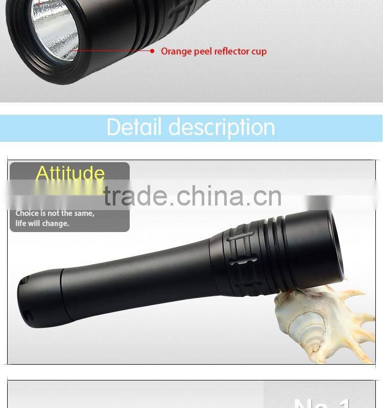 Professional 1000 Lumen xm l2 led Aluminum Alloy Lamp Body underwater flashlight