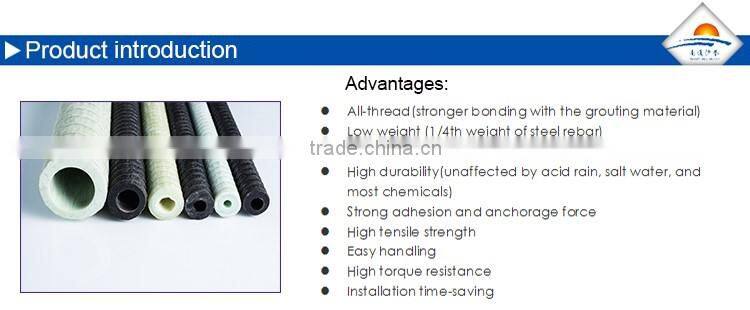 shanghai deformed fiberglass rod for underground roof support