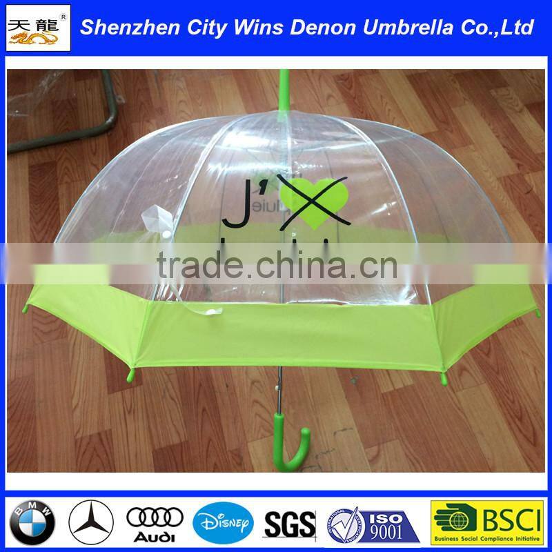 23inches 8ribs transparent lips umbrella for ladies, clear umbrella, popular umbrella for rainday