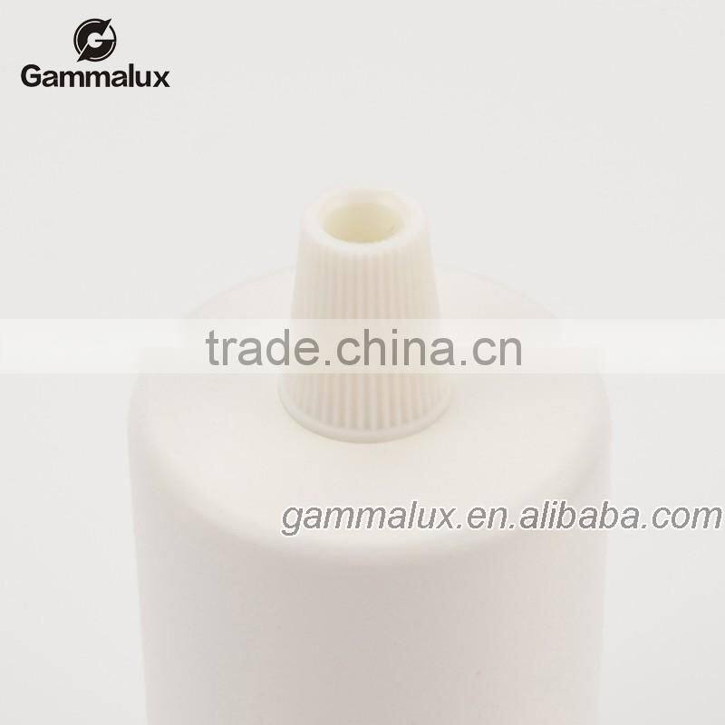 Spray Painting White Ceiling Rose / Braided Iron Lamp Holder Pendant Light Fitting Kit