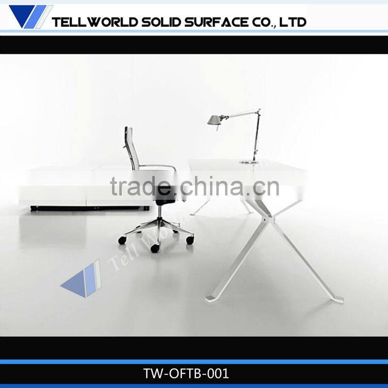 Modern fashion design acrylic cubicle office desk,white office desk