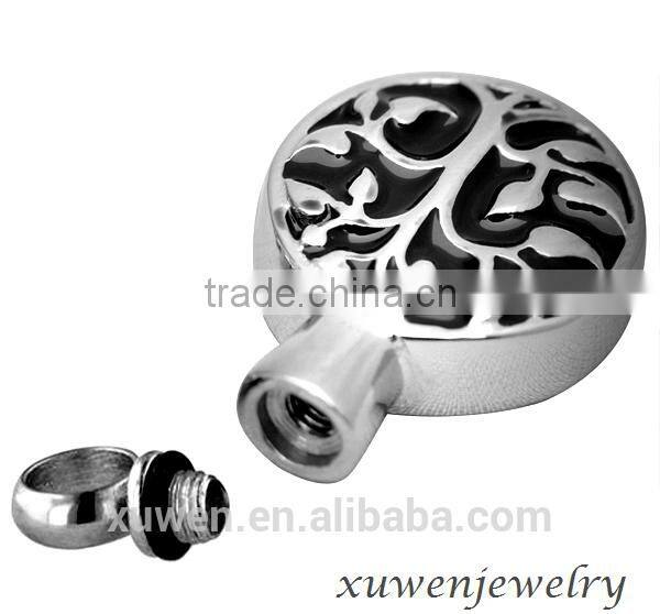 celtic knot enamel 316l stainless steel round cremation jewelry pendant