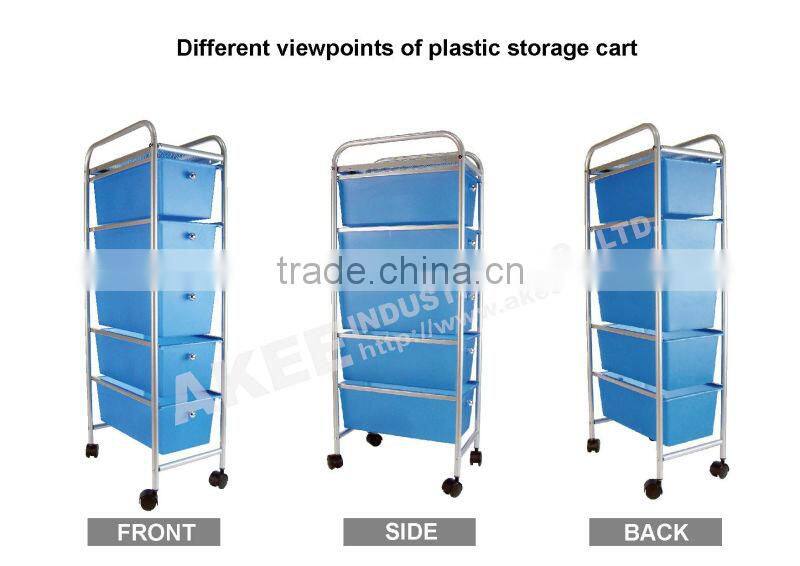 5-tier Plastic storage cart storage drawers home office storage