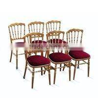 Gold Wood Napoleon Fancy Wedding Chair