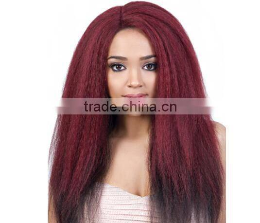 Ombre Color Two Tone Long Kinky Curly Hair, Synthetic Hair Weavings