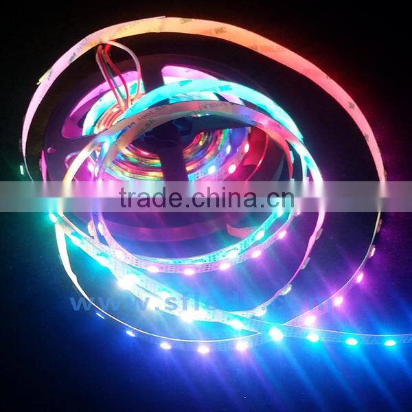 5050 SMD RGB 30LED/m Addressable Color Strip Light 5V Black PCB WS2812b led strip ip65