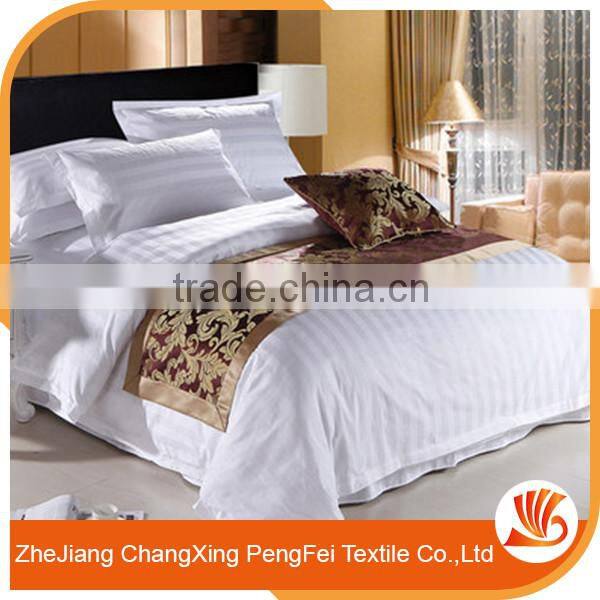Nice feeling 100% polyester stripe dobby hotel bedding farbric