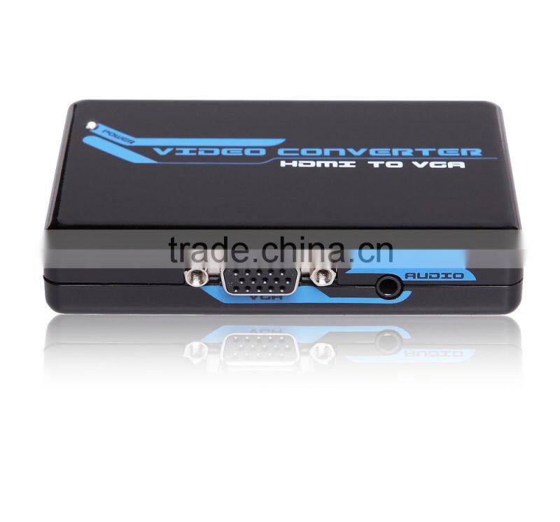 2016 China supplier HDMI to VGA + Stereo Audio converter 1080P vga hdmi converter