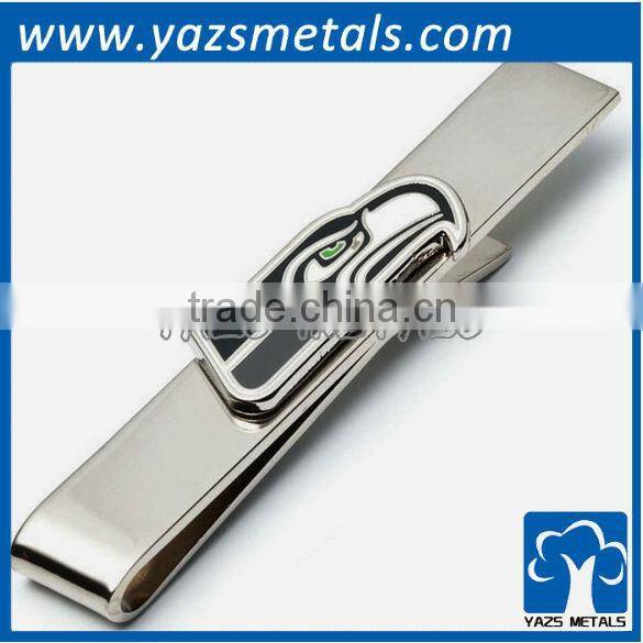 Silver Edition Michigan wolverines bars and cufflinks, custom made metal tie clip with design