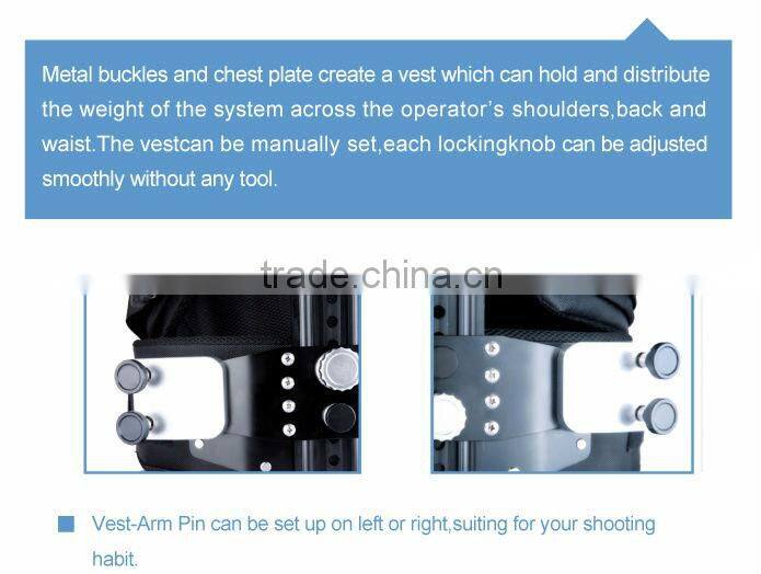 Wondlan IV 6-15kg Camera Video Stabilizer Steadicam deluxe edition + Monitor