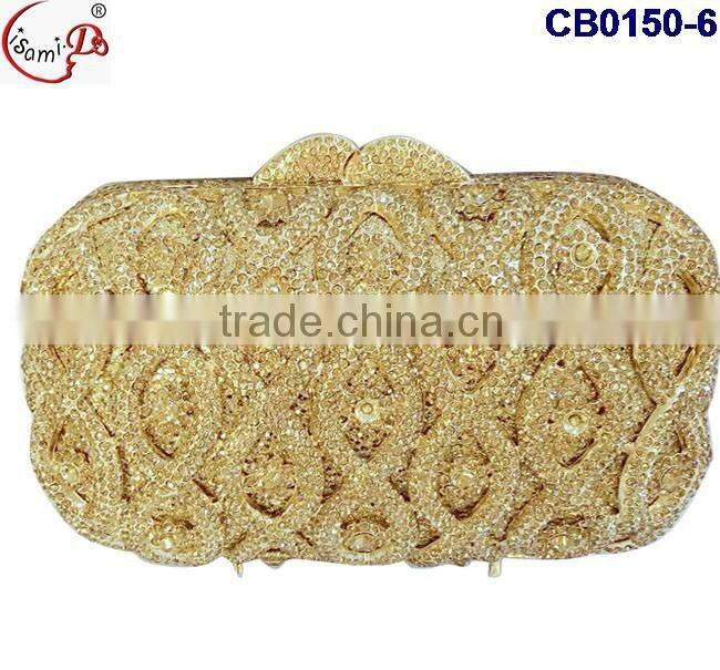 CB0150(1-10) 2016 new design hot sale elegant and luxury Rhinestones African Handbag with Variety of styles