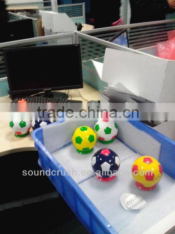 Shenzhen factory Sound Crush new products 2014 Football Bluetooth speaker innovative wireless pc speakers