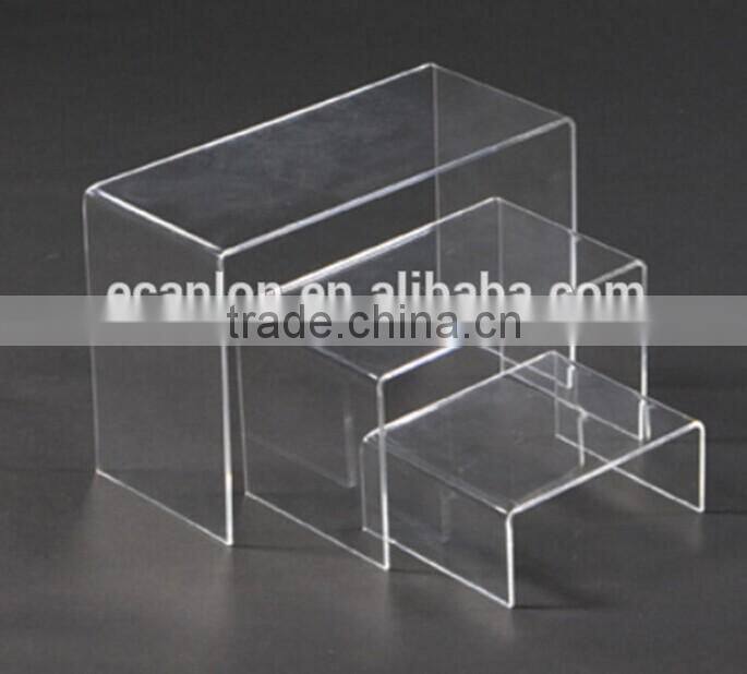 U Shape Transparent PMMA Shoe Display Stands