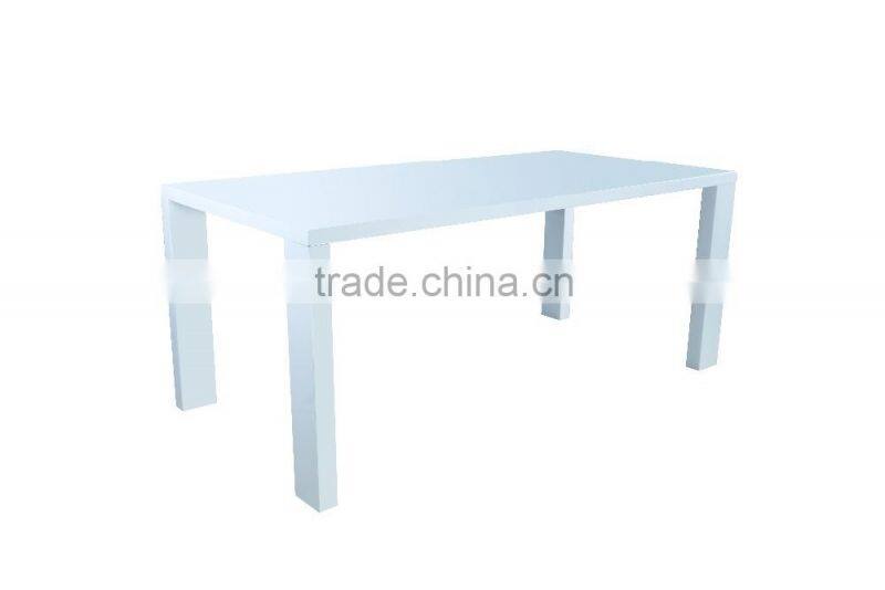 DT-2005 Wooden High Gloss White Dining Table