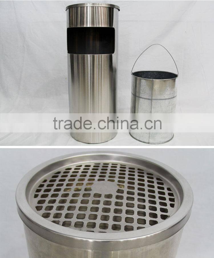 C-122 Debris Collection Waste Container Litter Bin with Gridding Top