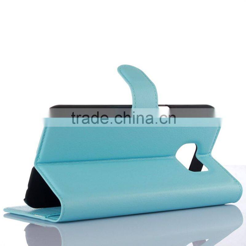 Hot Selling Ultra Thin Lichee PU Leather Case Wallet Folio Flip Cover for Samsung GALAXY S7 edge