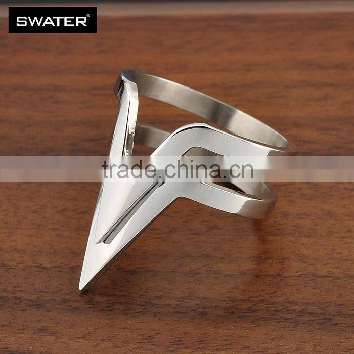 Alibaba Wholesale Stainless Steel Arrow Design Silver Rings Jewelry