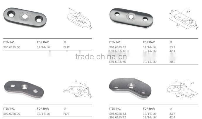 stainless steel handrails for outdoor steps saddle support,saddle