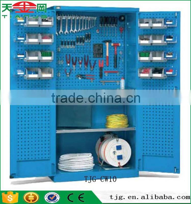 TJG-CW10 Taiwan Industrial Storage Cabinets Steel Metal Structure With 2 Doors For Garage Factory