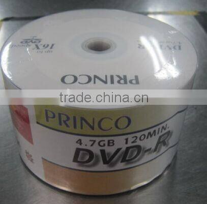 good quanlity with 100% raw materail wholesale dvd princo dvd-r 16x