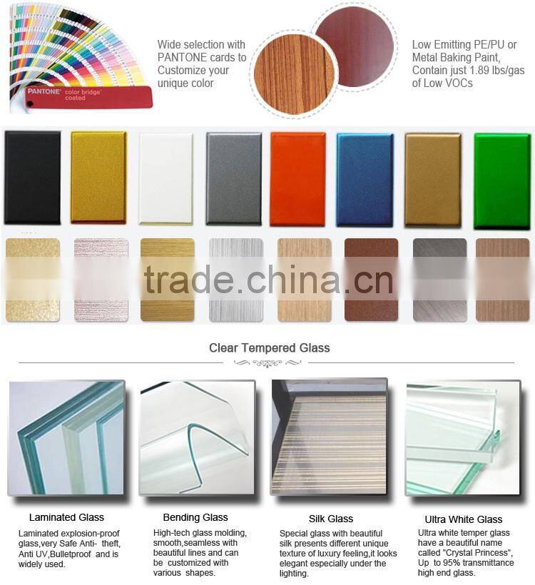 New hot sale fashion wooden clothes shop counter table design