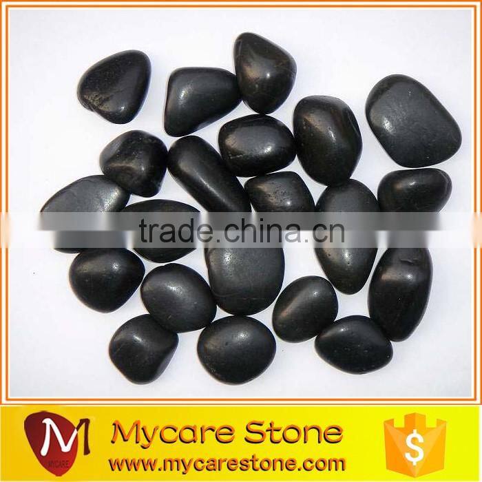 Polished white pebble stone river stone for park