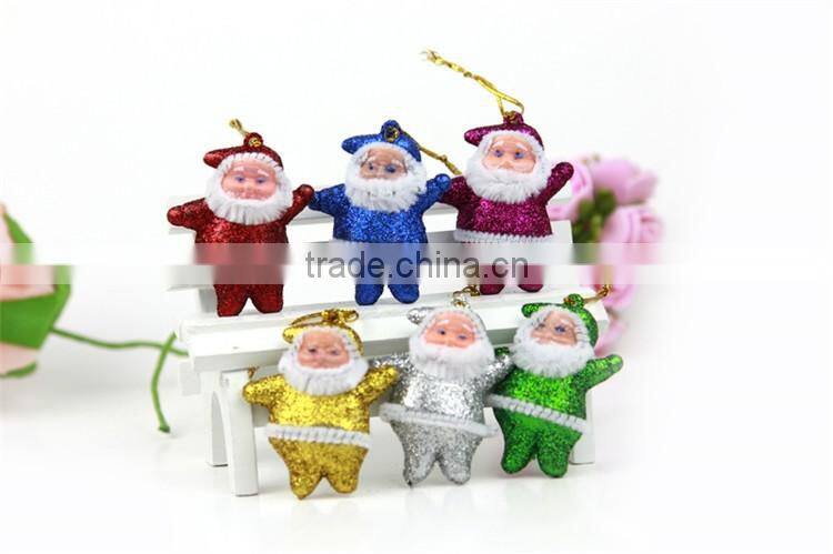 Factory Sale attractive style Cheap Small powder Santa Claus christmas tree decorations in many style