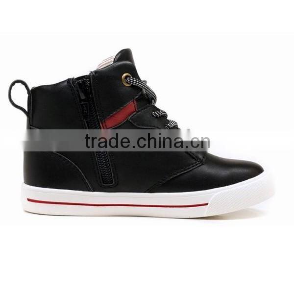 2016 Boys Stylish Black Lace-up Children Ankle High Shoes