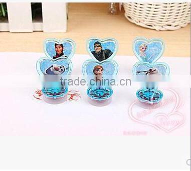 kid plastic shiny stamp with ink pad