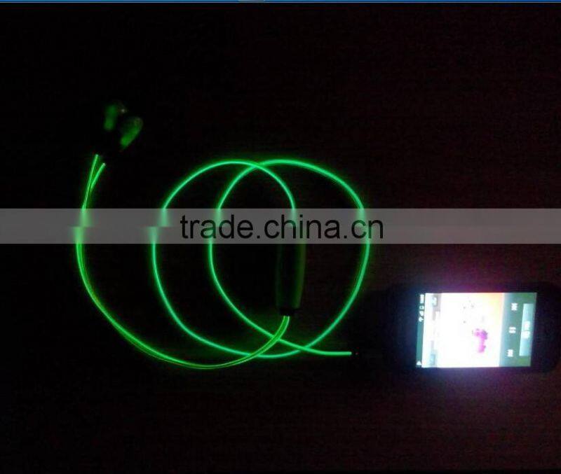 led earphone with light for gift