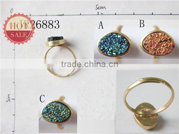 Natural Amethyst Crystal Stone Ring