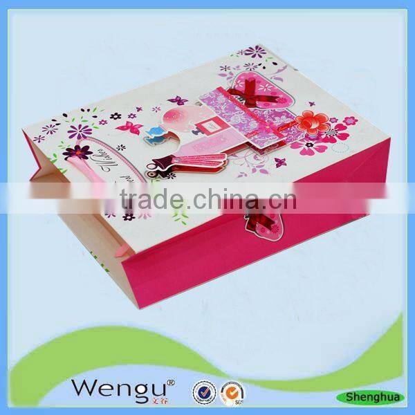 New product for 2015 3d gift style paper bag with newest design made in china supplier and manufacture