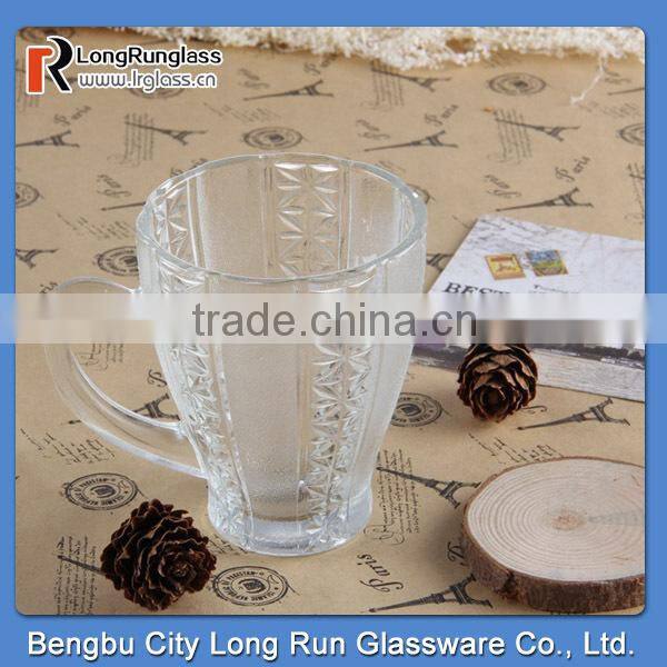 LongRun 160ml Carved Frosted coffee mug tea cup with handle wholesale
